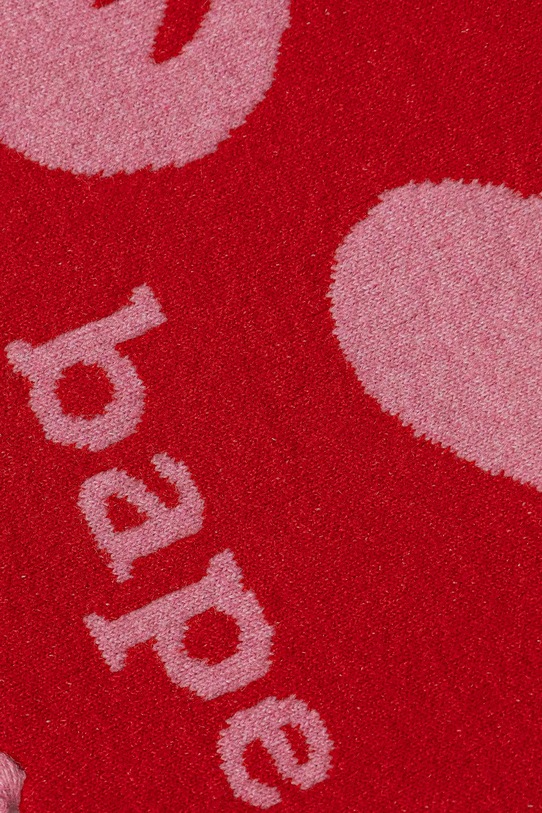 Accesorii A Bathing Ape eșarfă din amestec de lână I love bape 1K80282001 rosu