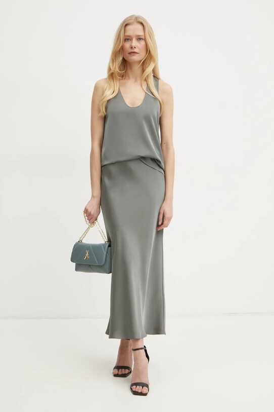 Sukně Patrizia Pepe 8G0420.A459 šedá SS25