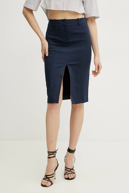 Спідниця Patrizia Pepe mini темно-синій 8G0443.A543