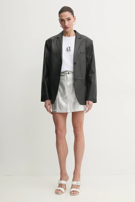 Памучна пола Armani Exchange XW000099.AF10836 сребърен SS25