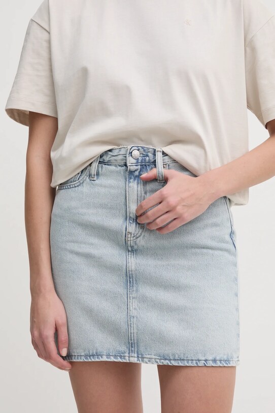 Джинсова спідниця Calvin Klein Jeans casual блакитний J20J224534