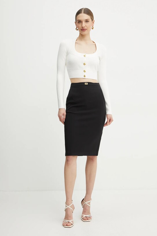 Φούστα Elisabetta Franchi GO09951E2 μαύρο SS25