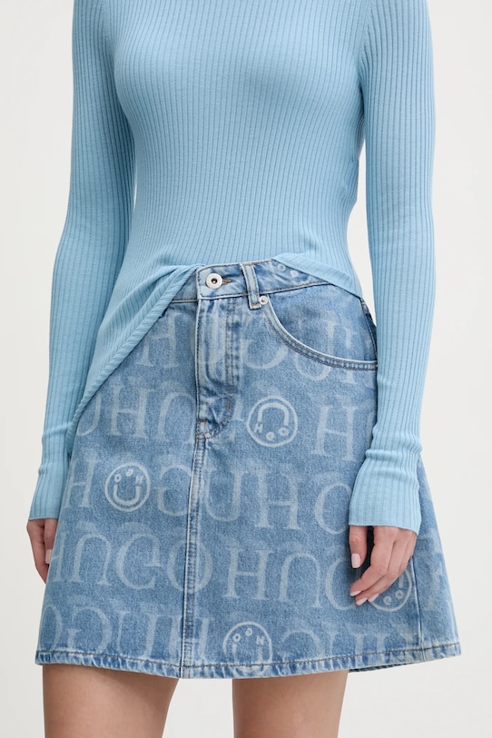 Hugo Blue fusta jeans cu modele albastru 50533651