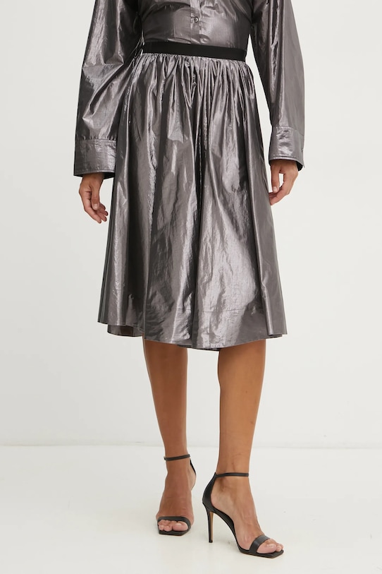 Forte Forte fustă uni argintiu 13592.my.skirt