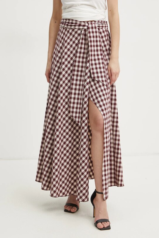 Forte Forte fusta carouri burgundia 13527.my.skirt
