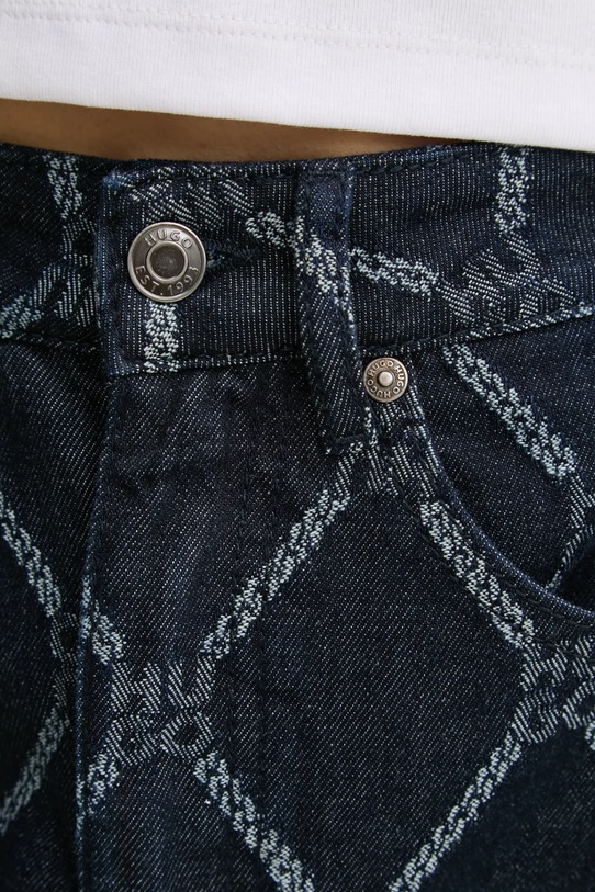 HUGO fustă din denim bleumarin 50534578