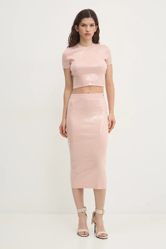 Φούστα HUGO 50532283 ροζ SS25