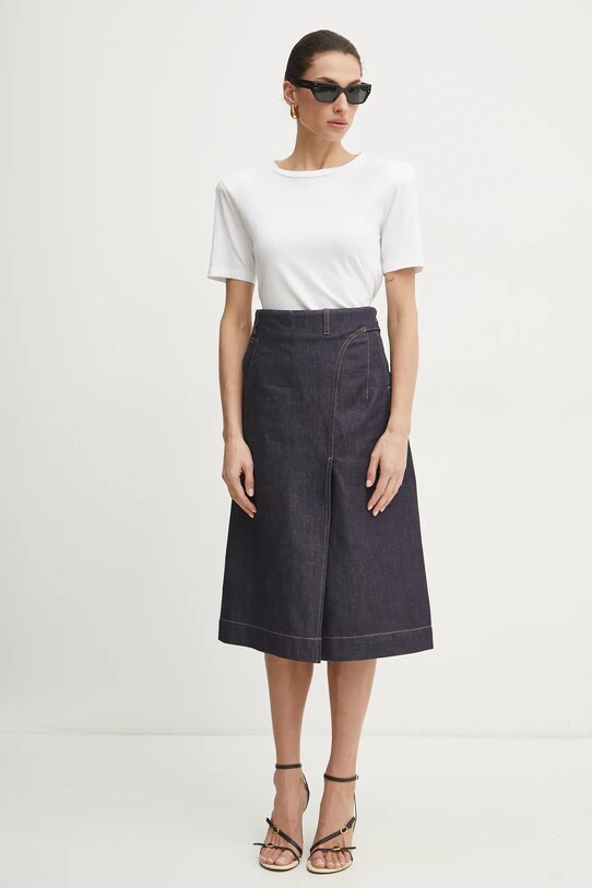 Victoria Beckham fusta 1125DSK006000B bleumarin SS25