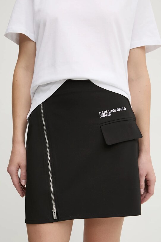 Karl Lagerfeld Jeans fusta imprimeu negru A1W12012
