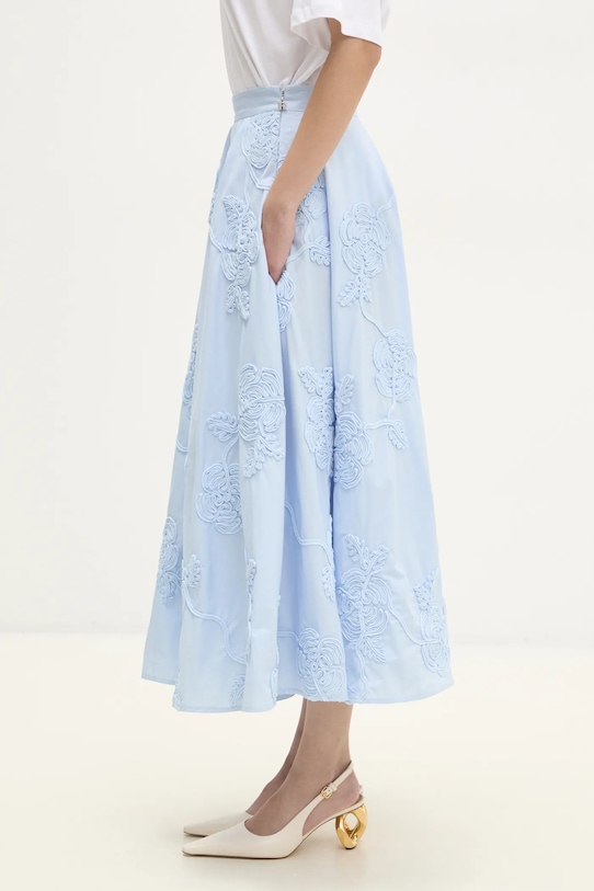 Rotate cotton skirt 1135212322 blue SS25
