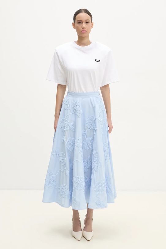 Rotate cotton skirt 1135212322 blue