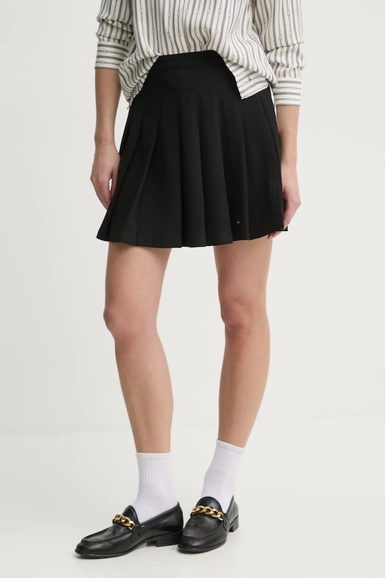 Tommy Hilfiger szoknya sima fekete WW0WW43880