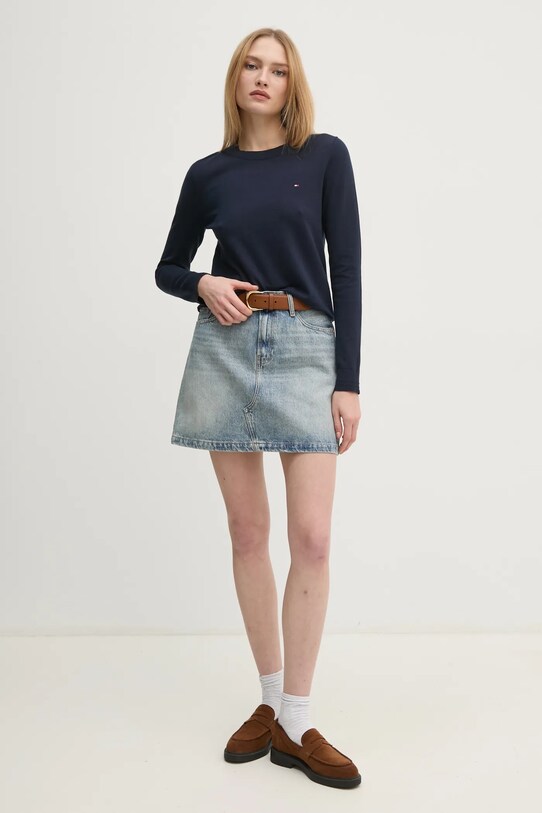 Джинсовая юбка Tommy Hilfiger WW0WW44334 голубой SS25