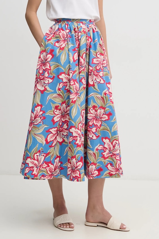 Polo Ralph Lauren spódnica bawełniana wzorzyste niebieski 211959898