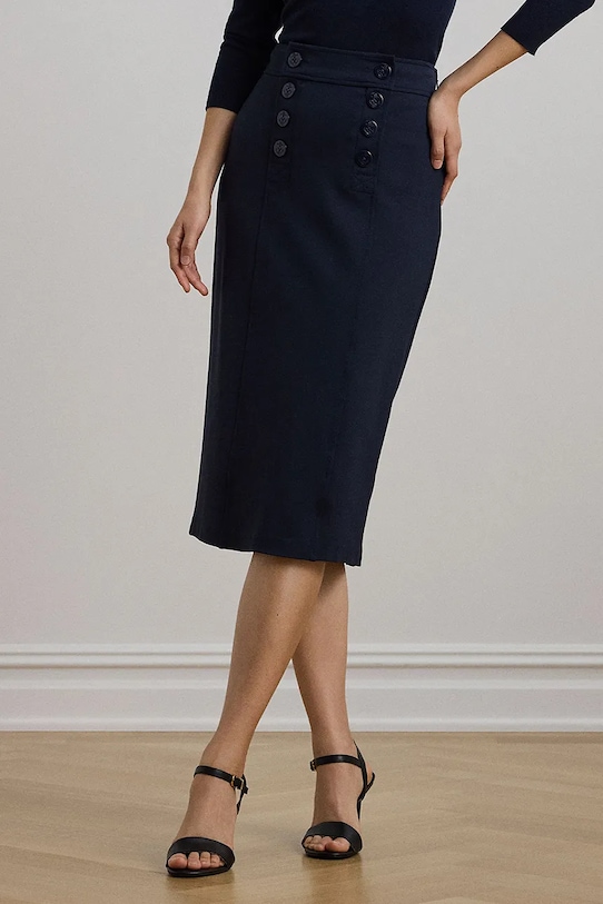 Lauren Ralph Lauren fustă 200957618 bleumarin SS25