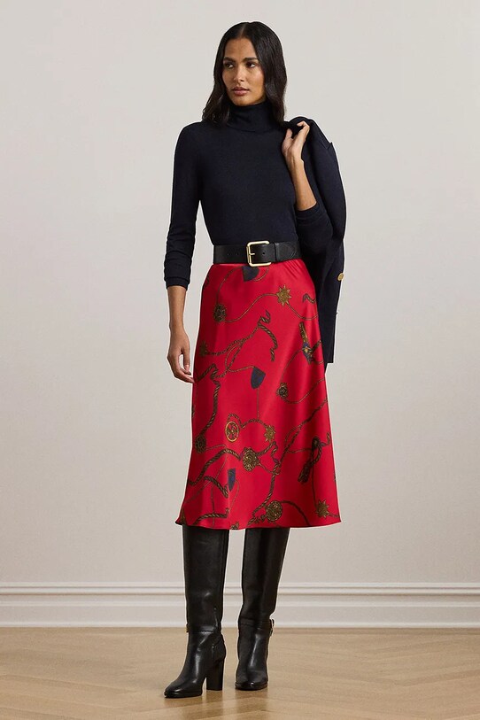 Lauren Ralph Lauren szoknya mintás piros 200957077