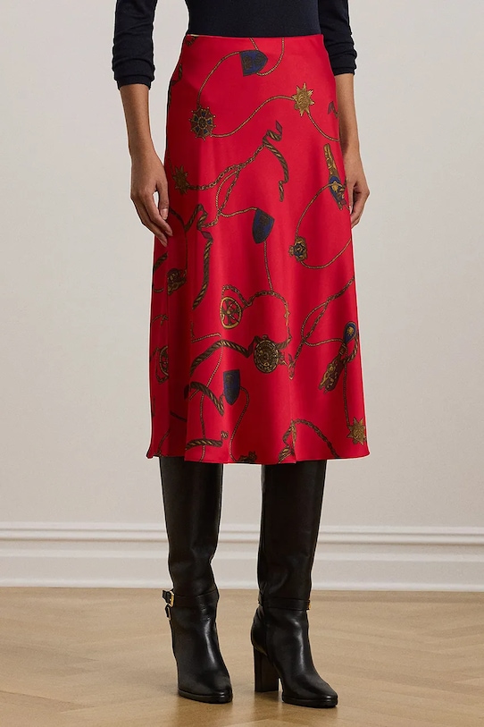 Lauren Ralph Lauren szoknya 200957077 piros SS25