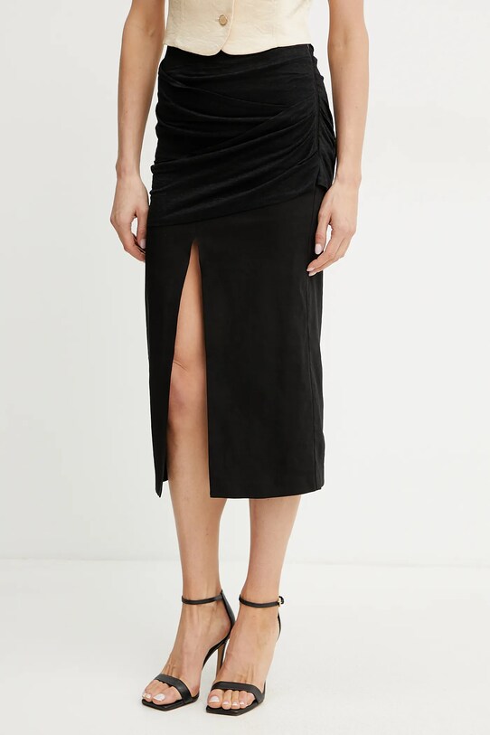 Льняная юбка Pinko mini чёрный 104835.A2GF