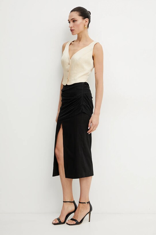 Льняная юбка Pinko 104835.A2GF чёрный SS25