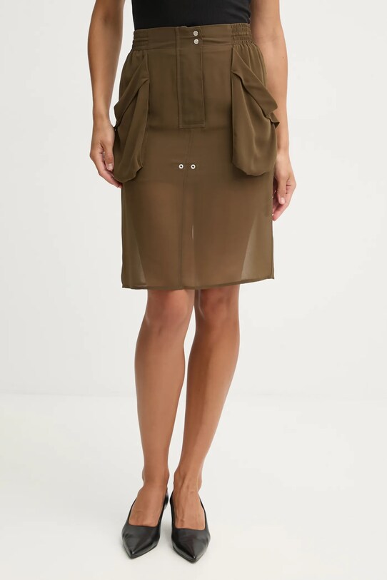 Pinko fustă uni verde 104788.A21F