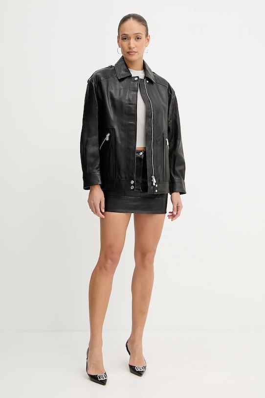 Шкіряна спідниця Pinko 104957.A2I1 чорний SS25