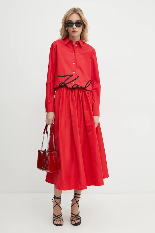 Ρούχα Φούστα Karl Lagerfeld A1W12002 κόκκινο