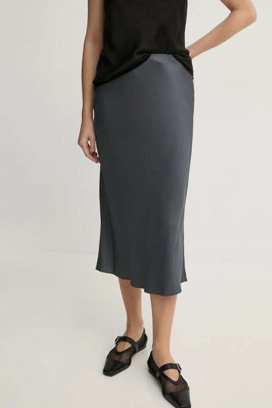 Samsoe Samsoe skirt SAAGNETA plain gray F10000028