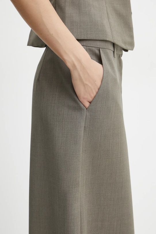 Samsoe Samsoe gonna con aggiunta di lana SATOVE grigio F24400133