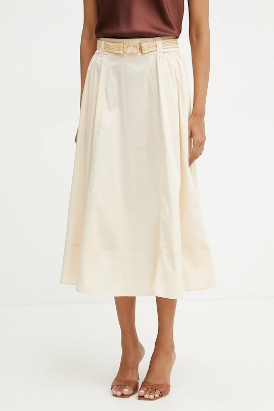 Twinset spódnica z elastanem beżowy 251TT202J