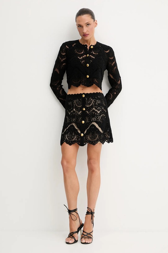 Bombažno krilo Twinset 251TS3095 črna SS25