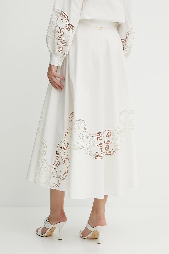 Odzież Twinset spódnica bawełniana 251TT2332 biały