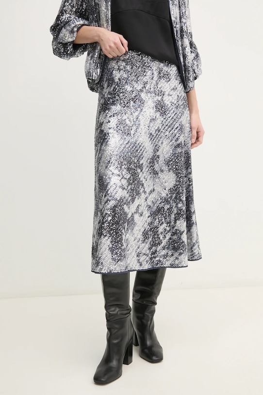 DIANE VON FURSTENBERG fusta imprimeu argintiu DVFKM4S004