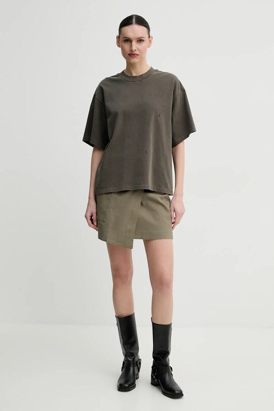 Rifľová sukňa Marc O'Polo 5000006045 zelená SS25