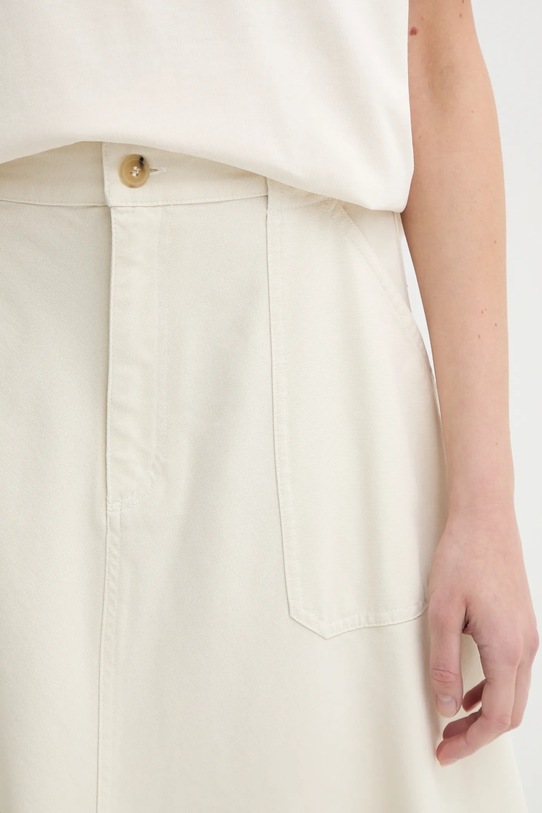 A.P.C. spódnica bawełniana jupe laurie beżowy COGBJ.F06410