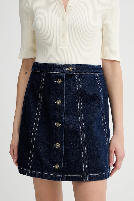 Τζιν φούστα A.P.C. jupe pipa casual σκούρο μπλε COHJI.F06459