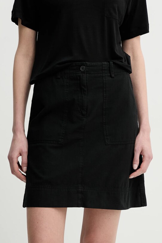 Φούστα από λινό μείγμα Marc O'Polo casual μαύρο 503134020033