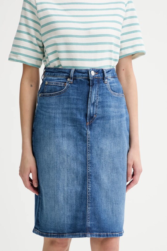 Marc O'Polo fustă din denim uni albastru 503921624043