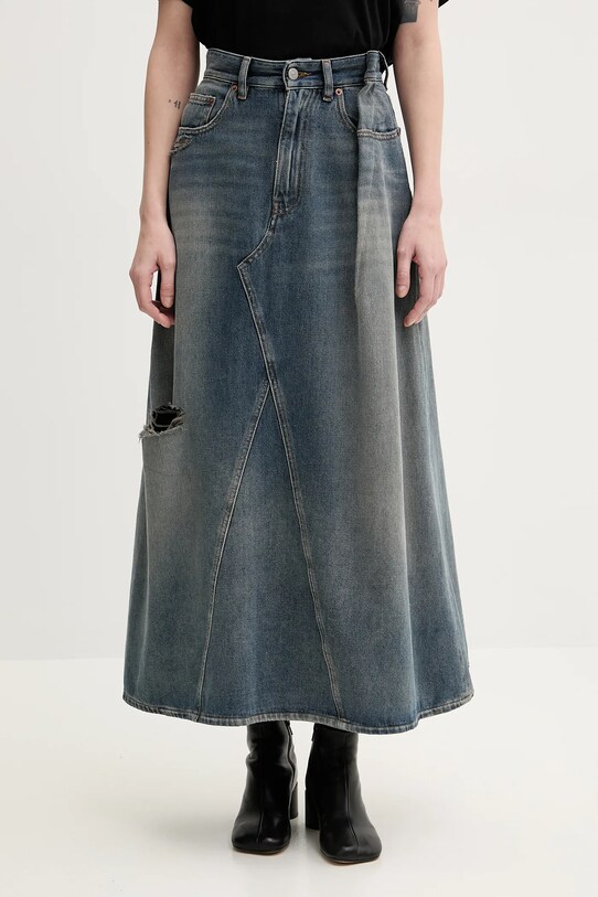 Дънкова пола MM6 Maison Margiela дънков син S52ME0022