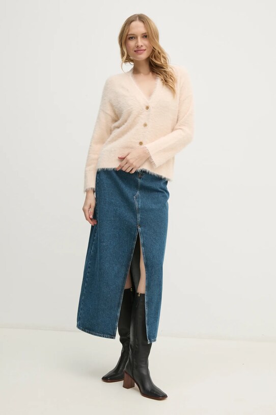 Pepe Jeans spódnica jeansowa MAXI SKIRT HW PL901185EF2L niebieski SS25