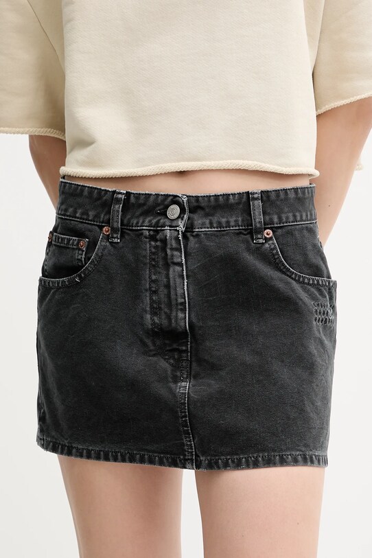 Sukňa MM6 Maison Margiela bavlna čierna S52MC0010