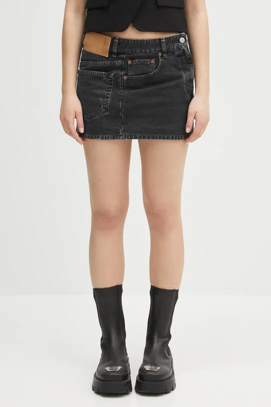 MM6 Maison Margiela skirt cotton black S52MC0010