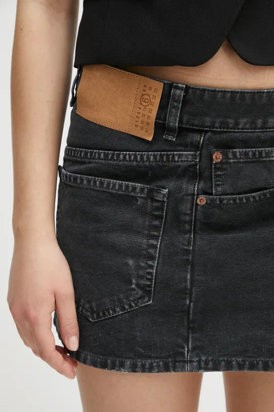 Φούστα MM6 Maison Margiela μαύρο S52MC0010