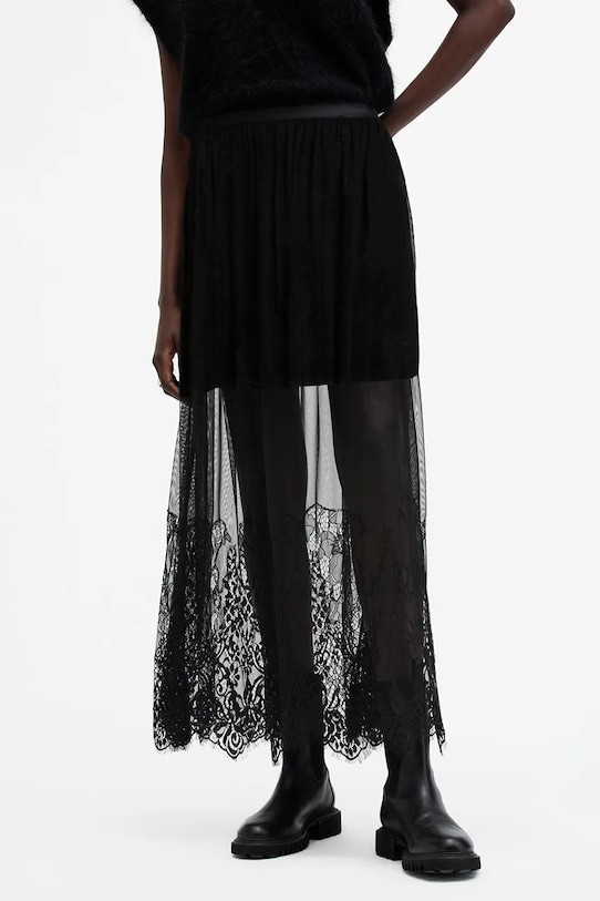 AllSaints fustă ARIELLA W040RB negru SS25