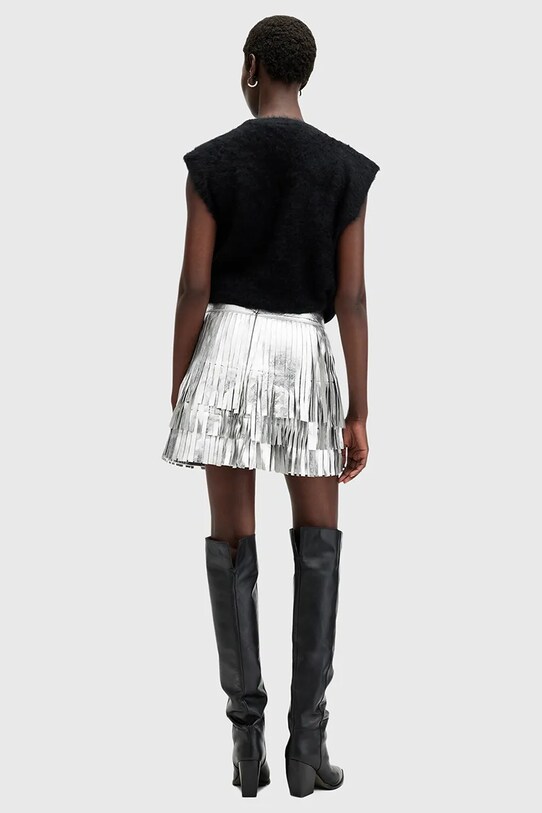 Sukně AllSaints AISHA W076RB stříbrná
