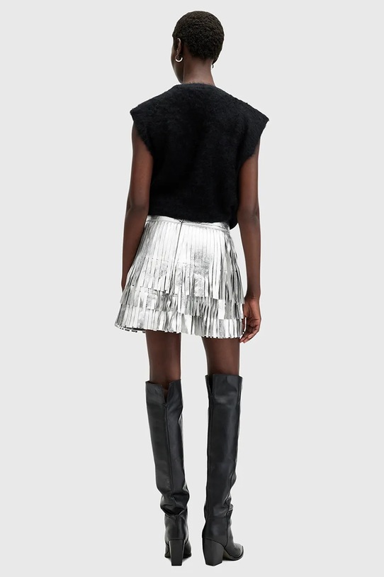 Suknja AllSaints AISHA W076RB srebrna