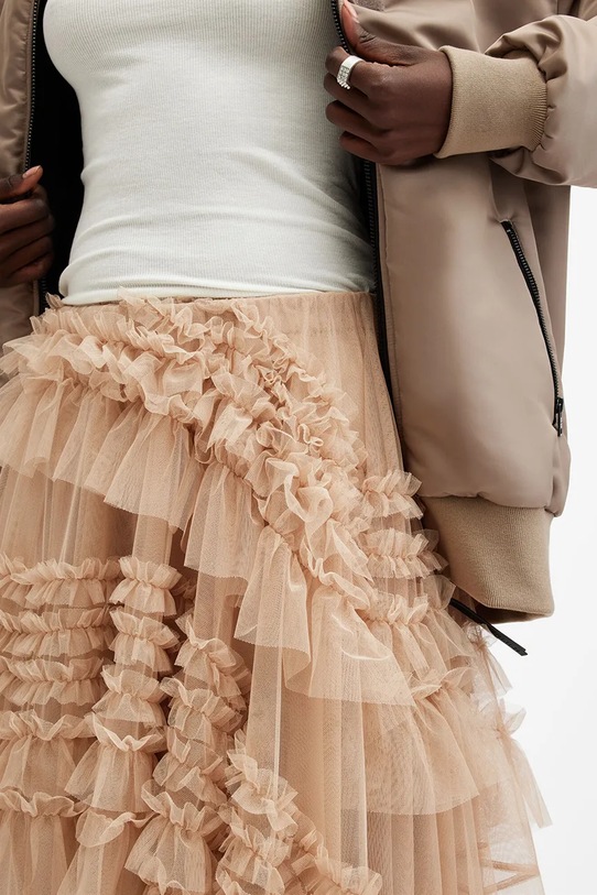 Odzież AllSaints spódnica JEN W079RB beżowy