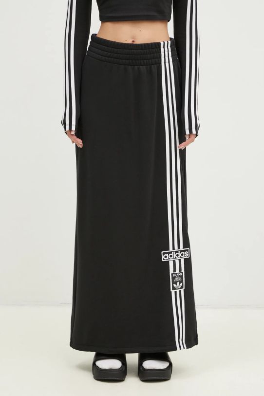 adidas Originals spódnica bawełniana MAXI SKIRT bawełna czarny JC8538