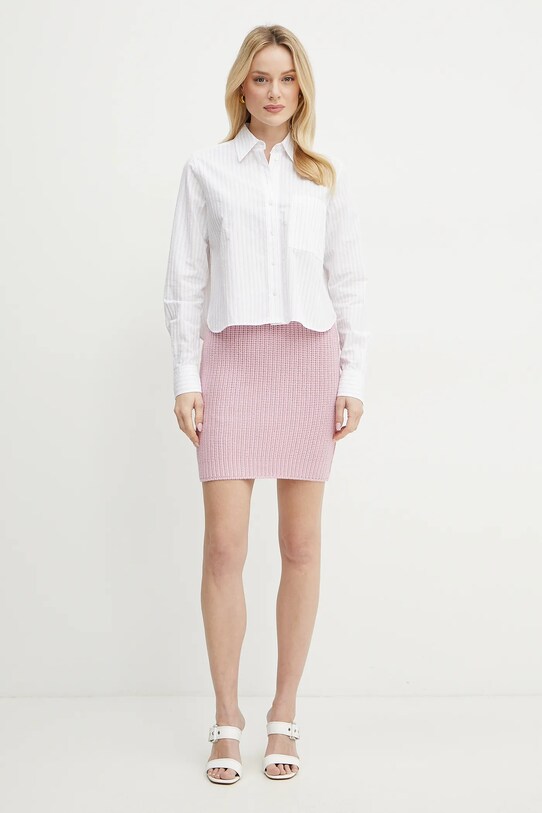 Luisa Spagnoli fusta din bumbac 58633 roz SS25