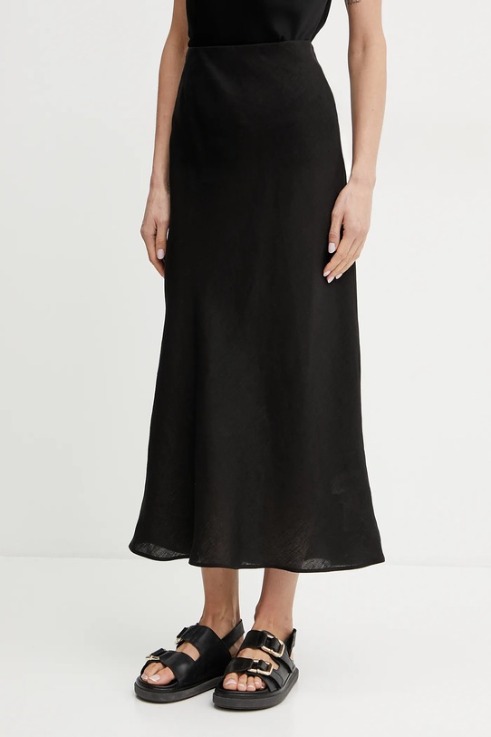 Marella spódnica lniana Emme by Marella casual czarny 2515101032