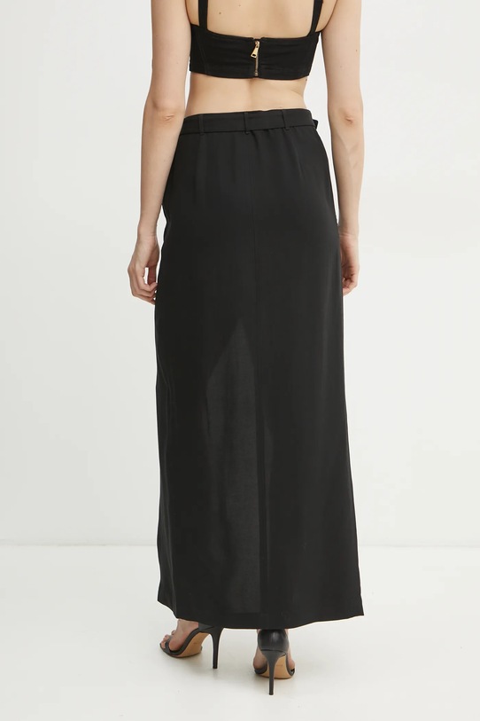 Odzież Versace Jeans Couture spódnica z domieszką lnu 78HAE802.N0432 czarny